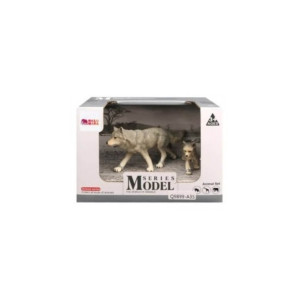Set de figurine de jucarie pentru copii „Lumea animalelor salbatice” – lupoaica si pui de lup фото