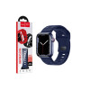 Curea din silicon (WA27), mărime universală (42/44/45/49 mm) - albastru marin