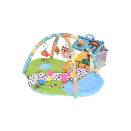Saltea de activități pentru bebeluși, Happy Space Play Gym, multicoloră