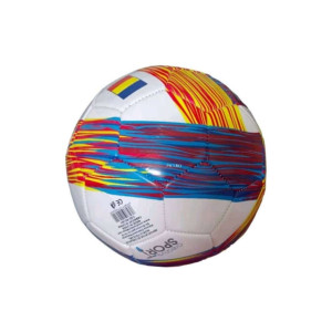 Minge de fotbal multicoloră pentru copii și adulți, mărimea 5, albă cu accente colorate фото