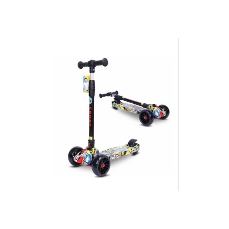 Trotineta Go Kart pentru copii, 3 roti luminoase