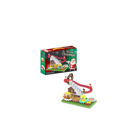 Christmas Track with Santa on Slide - Interactive Holiday Set for Children