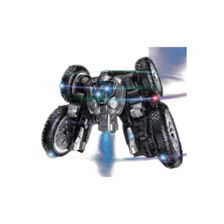 Remote control car, 2.4 GHz, 360° rotation, toy with bright lights - Black